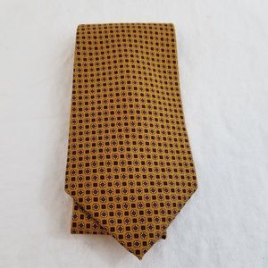 Men's Polo Ralph Lauren Gold and Red Patterned Tie